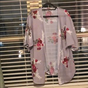 Violet Floral Kimono